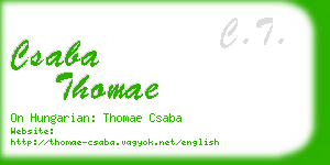 csaba thomae business card